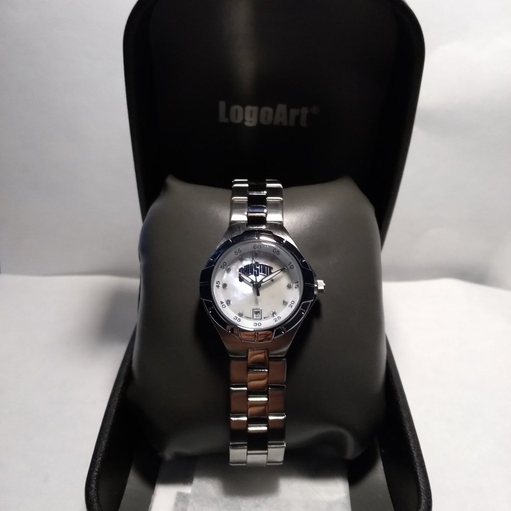 Ohio State Buckeyes NCAA Mother of Pearl Womens Watch by Logo Art !!!NEW!!!
